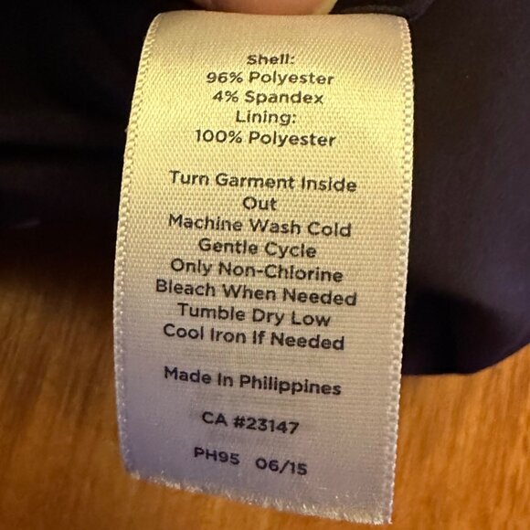 Talbots pencil skirt knit with lining blue green printed pattered pencil skirt 6 - Picture 6 of 6